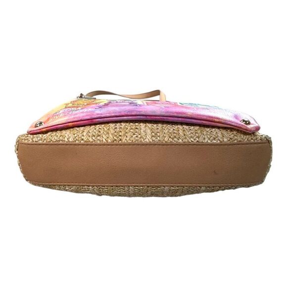 Leoma Lovegrove Beach Chairs Beachy 9x6 Canvas Crossbody Bag Purse Wicker READ - Picture 8 of 10